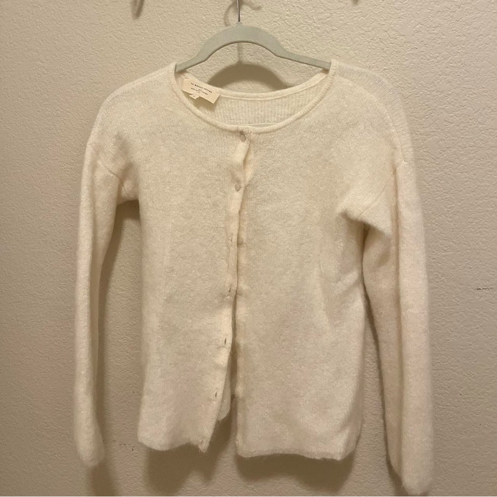 Sezane Soft Cream Knit Cardigan - Picture 2 of 6